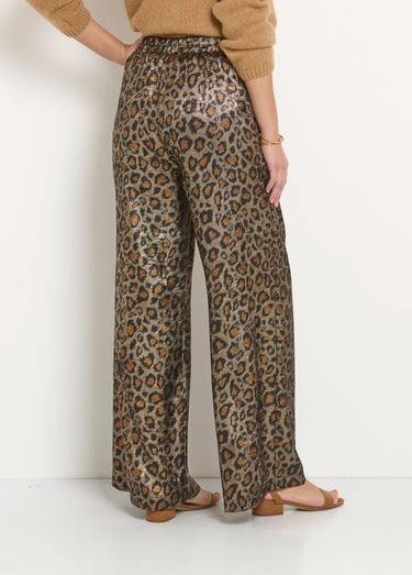 Pantalon large fluide imprimé léopard Leopard