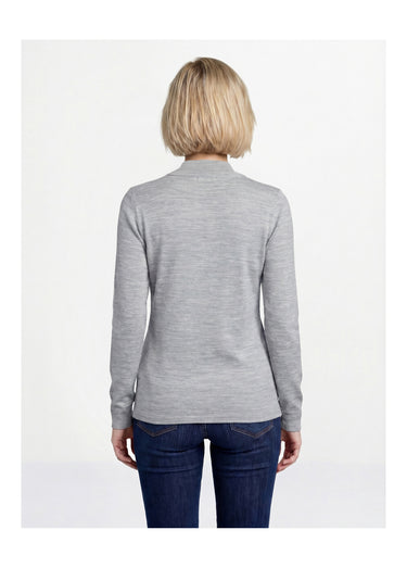 Sous-pull chaud col roulé maille interlock unie Gris