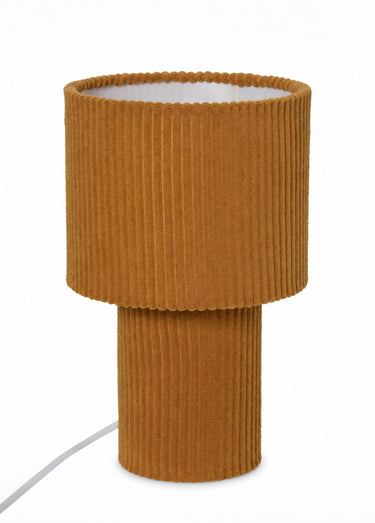 Lampe recouverte velours cotelé JOLINA Ocre
