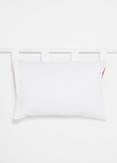 Coussin pour tête de lit, cœurs et pois Rouge