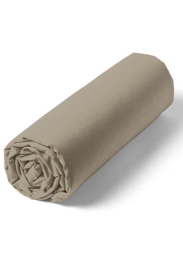 Drap housse pur coton uni, Relax Gris mastic