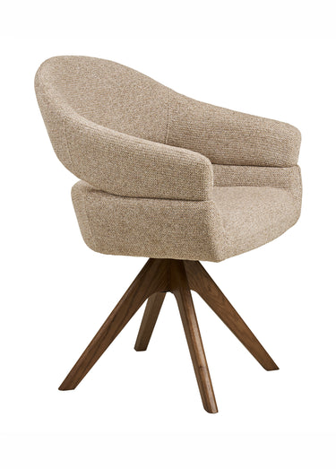 Chaise pivotante en tissu DOVER, 2S Naturel