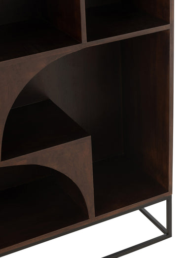 Etagère design arches, en manguier 1B Marron