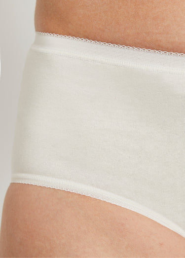 Culotte taille normale galbante coton Ivoire