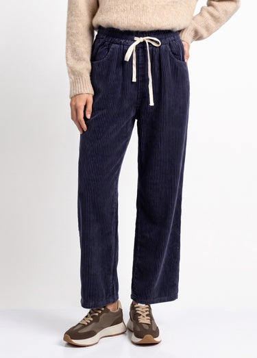 Pantalon élastique velours grosses cotes Marine