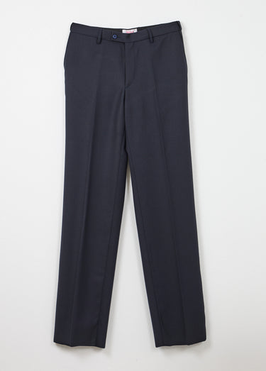 Pantalon ceinture ajustable invisible tissu sergé laine Marine