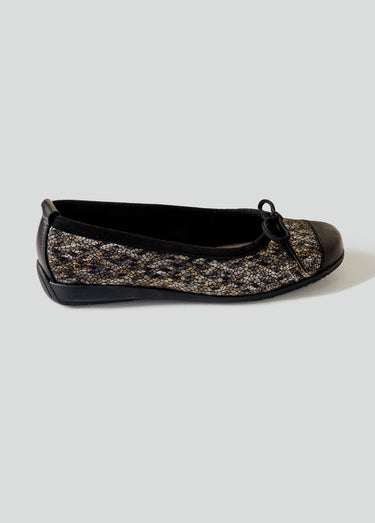 Ballerines en cuir, largeur standard Fantaisie