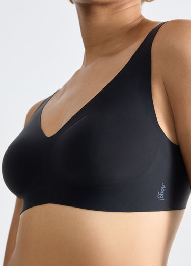 Soutien gorge invisible microfibre Noir