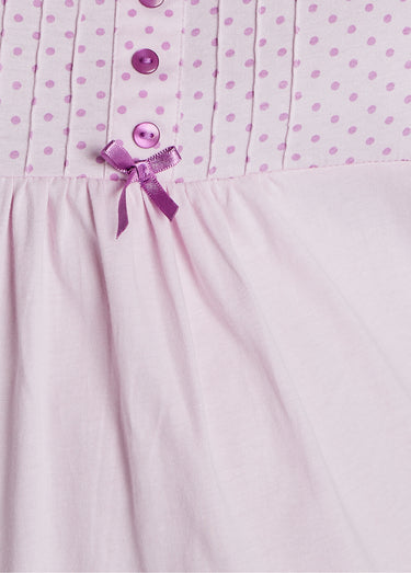 Chemise de nuit coton dentelle Parme