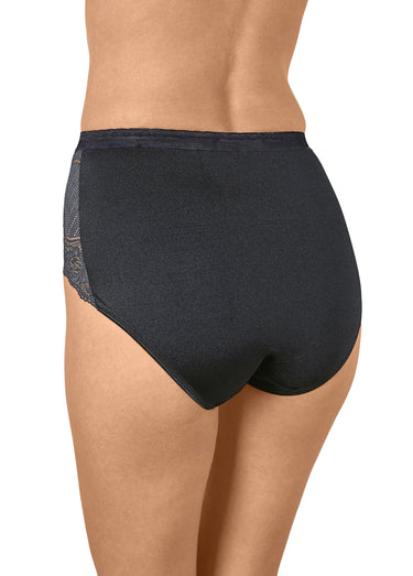 Culottes hautes couvrantes en dentelle Noir Lot2