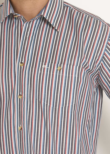 Chemise à rayures entretien facile Bleu