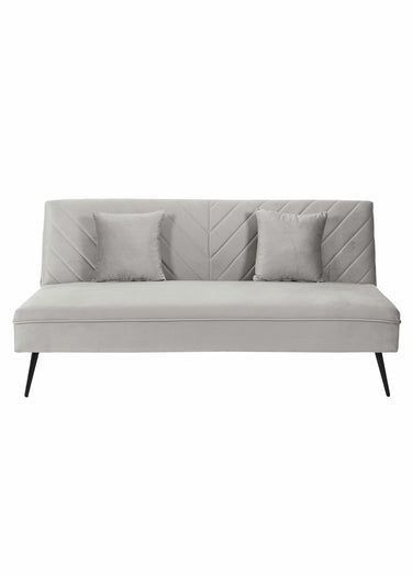 Canapé convertible dossier chevrons Gris
