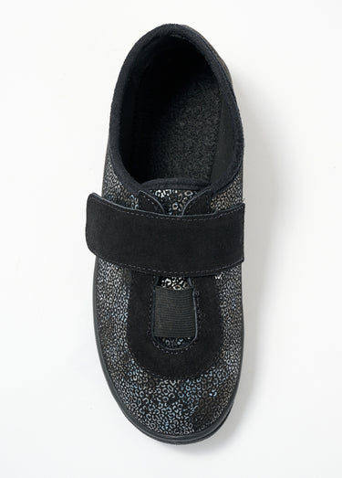 Derbies grande largeur scratchées élastiquées Noir