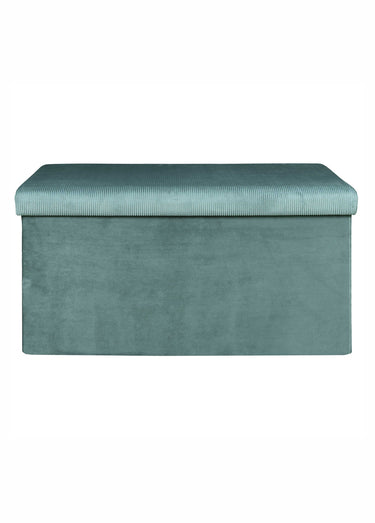 Banc coffre en velours cotelé GIULIA Bleu