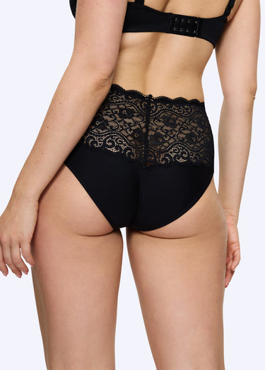 Culotte maxi dentelle extensible, Amourette Noir
