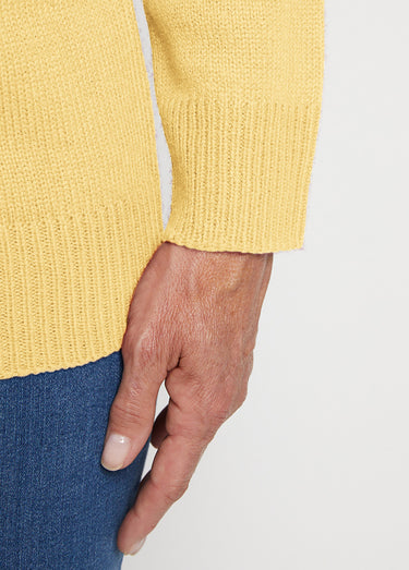 Pull col polo maille épaisse Vanille