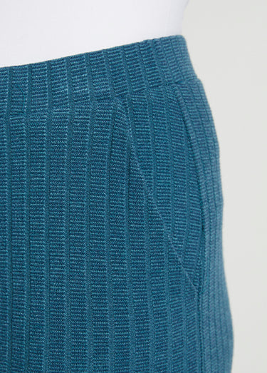 Pantalon droit en maille côtelée Canard