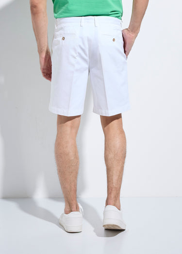 Bermuda chic en twill de coton Blanc