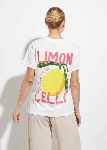 T-shirt manches courtes thème Dolce Vita Blanc