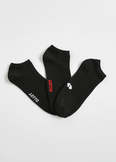 Lot de 3 Socquettes de sport, assorties Noir