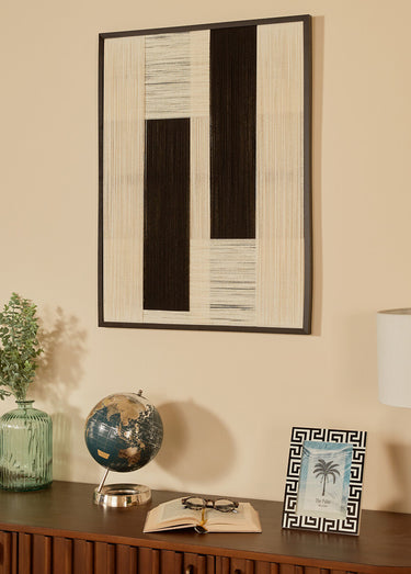 Cadre à poser, contour motif géométrique Noir