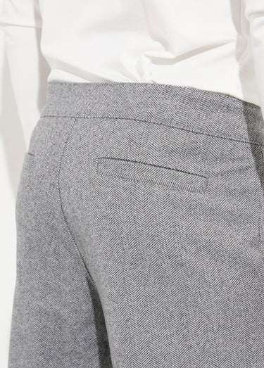 Pantalon chic à chevrons, aspect lainage Gris