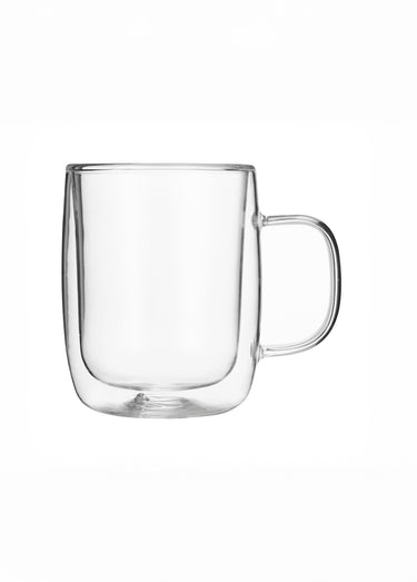 Mugs à anses en verre double paroi Blanc