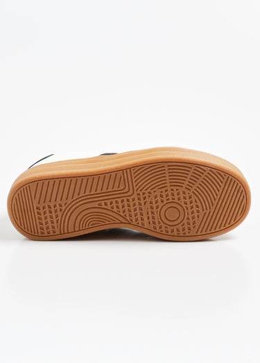 Baskets style rétro bicolore en suédine Blanc