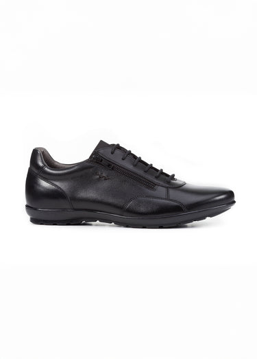 Derbys en cuir tendance à lacets Noir