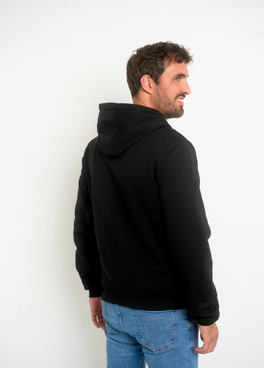 Sweat à capuche zippé poche kangourou Noir/Gris