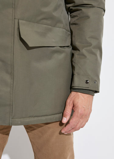Parka à capuche intérieur fourrure Kaki