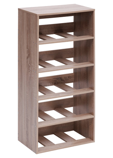 Commode façon bois, 5 tiroirs intissé Beige