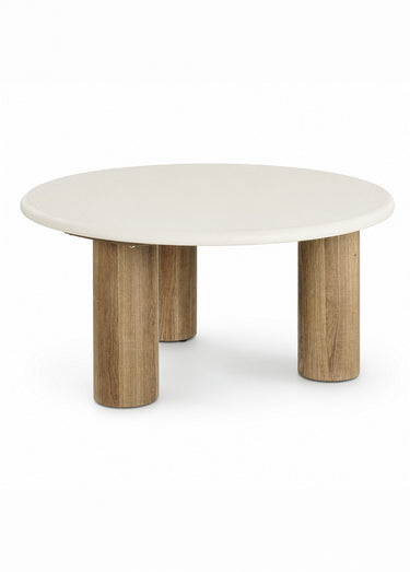 Table basse plateau façon ciment FONDI Sable/Marron