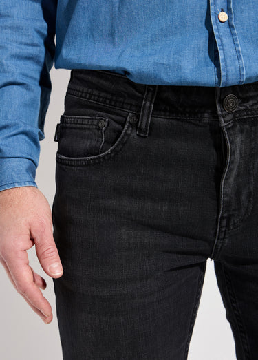 Jean droit 5 poches denim stretch Noir