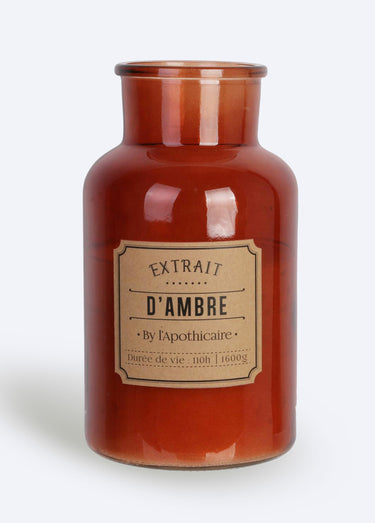 Bougie rétro parfumée en verre 25,5cm Marron