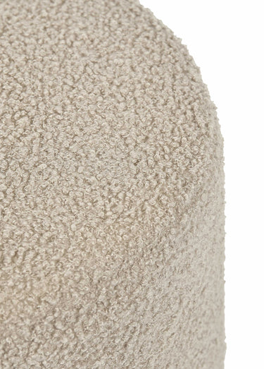 Pouf doux en maille bouclette, clair Taupe