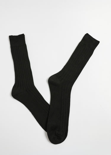 Lot de 2 Chaussettes fil d'Écosse pur coton Noir