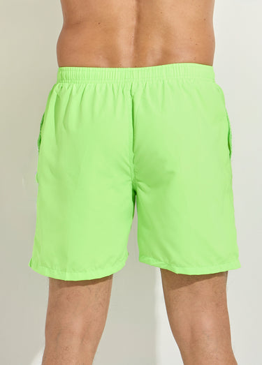 Short de bain avec motif réactif à l'eau Vert Fluo