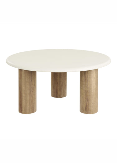 Table basse plateau façon ciment FONDI Sable/Marron