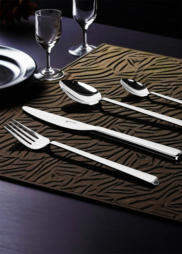 Ménagère 24 pièces en acier, Arum Argent