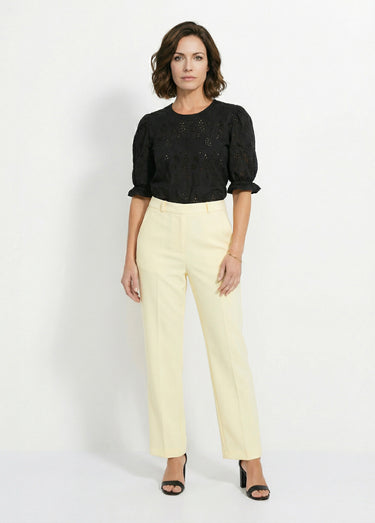 Pantalon fluide large Jaune