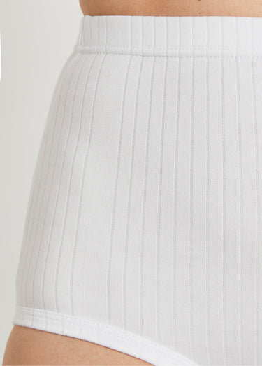 Culottes taille haute côtelée - lot de 2 Blanc Lotde 2