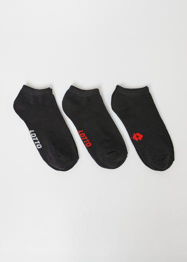 Lot de 3 Socquettes basses logo, foncé Noir