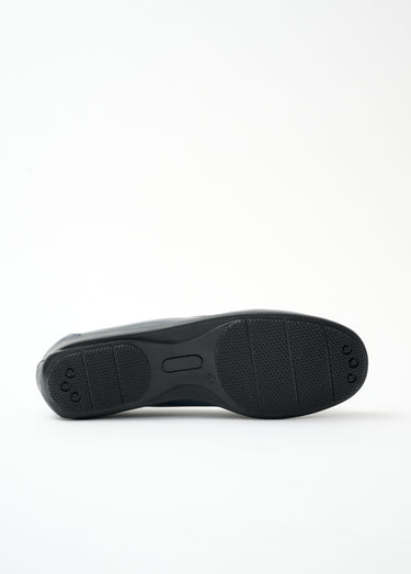 Mocassins pompons largeur confort cuir Marine