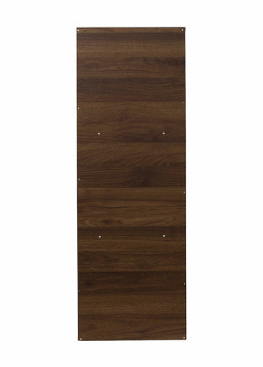 Meuble 3 cases en bois foncé rainuré Marron
