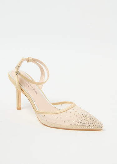 Escarpins chic résille strass Dore