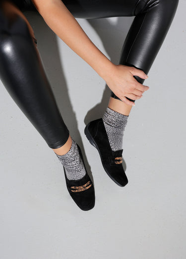 Mocassins cuir velours élastiqués largeur confort Velours Noir