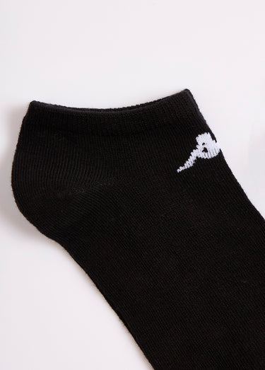 Socquettes basses avec logo Noir