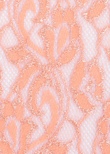 Coupon dentelle fleurie à reflets, 3T Terracotta
