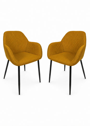 Set 2 Fauteuils design maille mesh ATOME Jaune